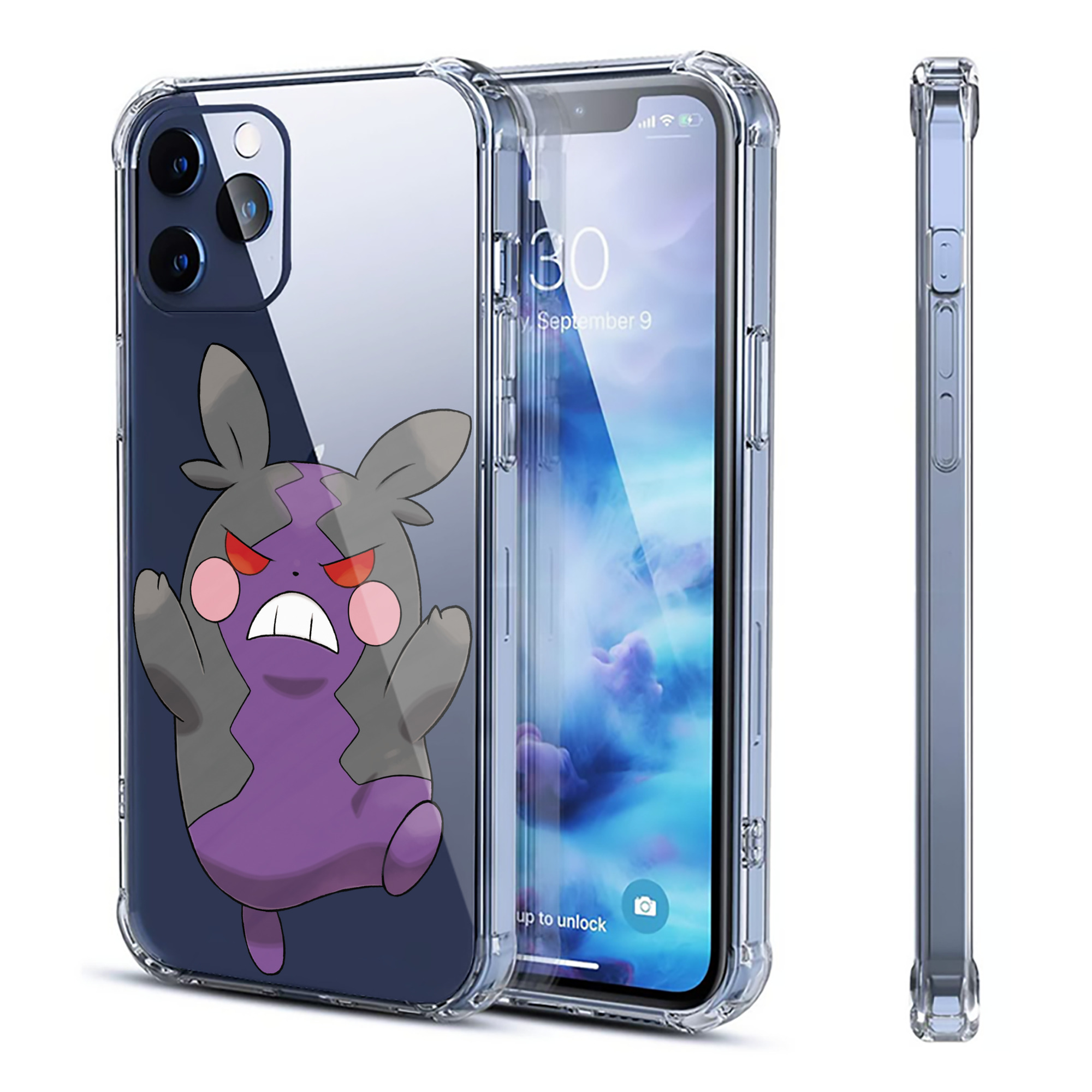 （画像用） ポケットモンスター Pokémon 【iPhone 12シリーズ対応】透明スマホケース（クリアソフトケース）